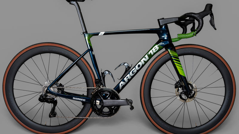 Ride like a pro on a stunning Team Novo Nordisk 2024 edition Argon 18 racing bike built for performance and style. Only one winner!